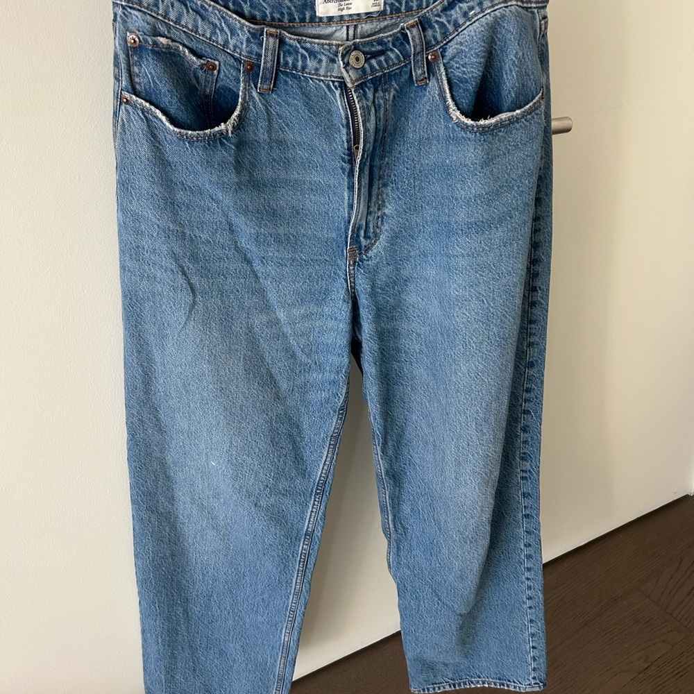 The Loose High Rise Classic Blue Denim Jeans